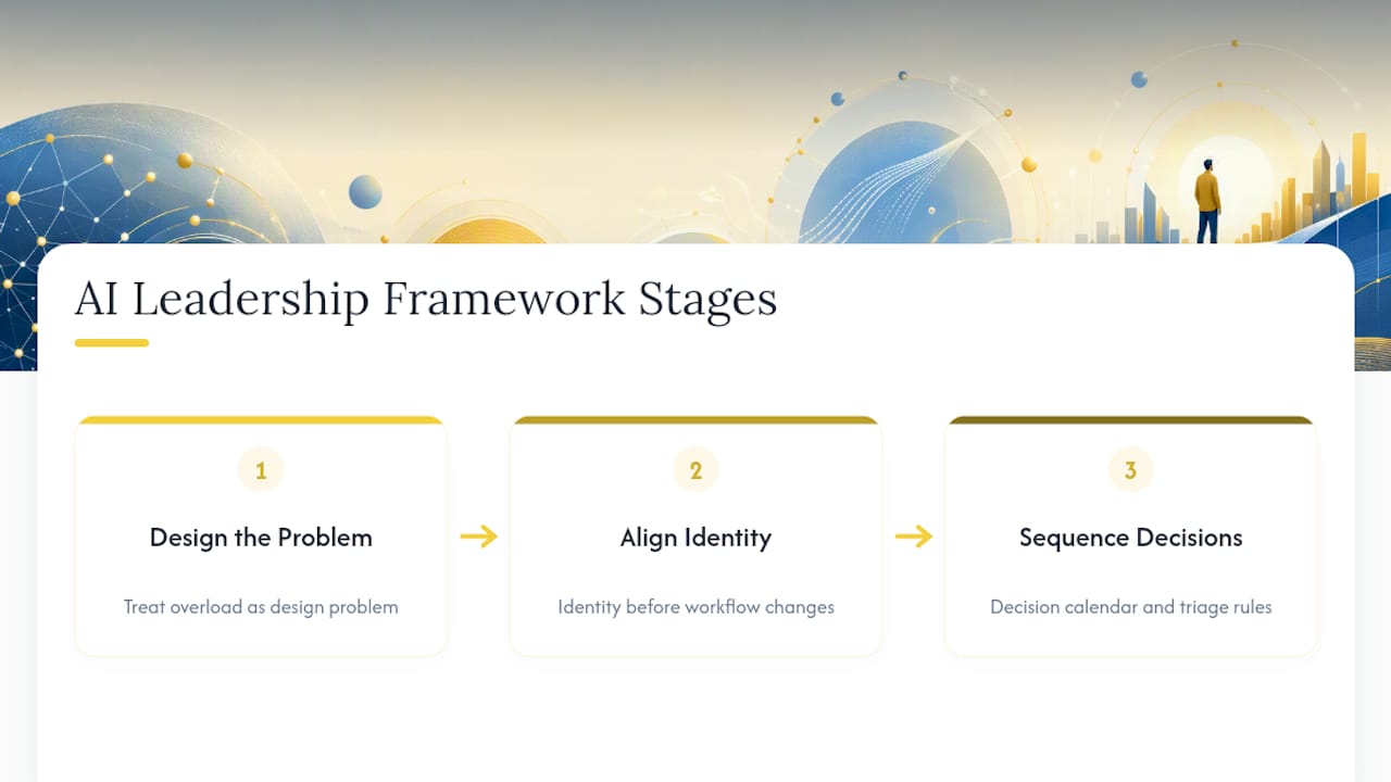 Three-stage AI leadership coaching framework