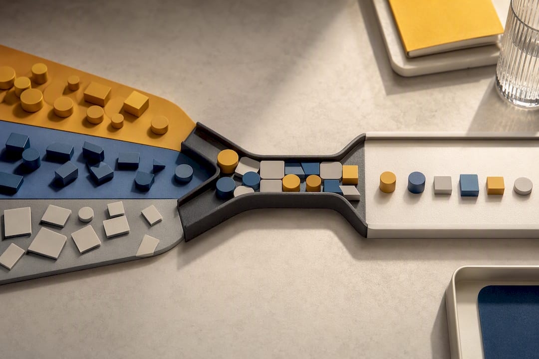 Illustration of competing work streams bottlenecking