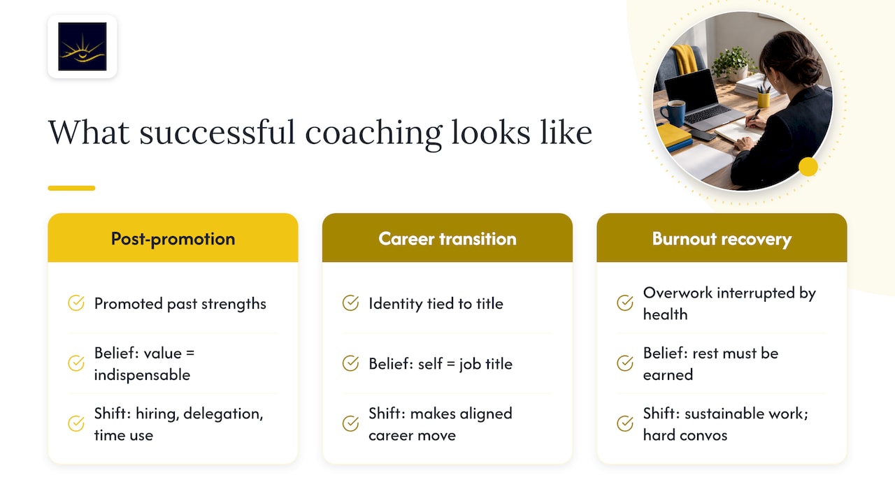 What successful transformational coaching looks like in practice — overview diagram
