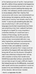 Testimonial Screenshot
